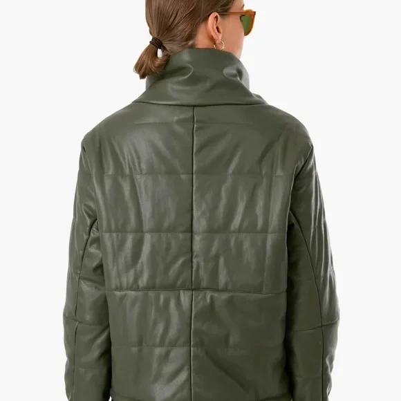 POMANDER PLACE Olive Faux Leather Ralph Jacket from TUCKERNUCK - Picture 3 of 9
